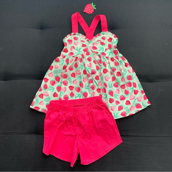 Strawberry 5yr Print Shorts set - Picture 1 of 11